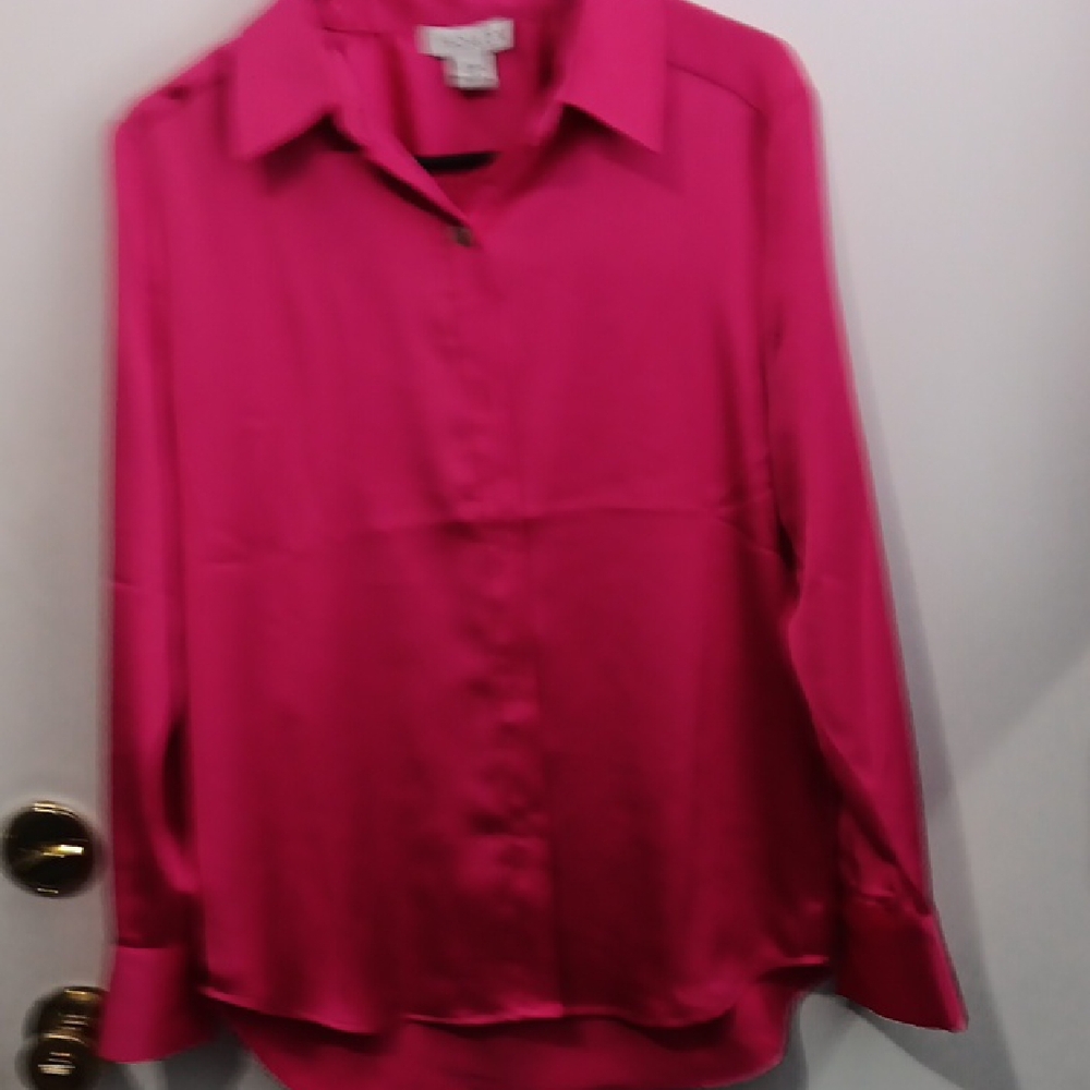 Rachel Zoe Vibrant Pink Button Down Shirt